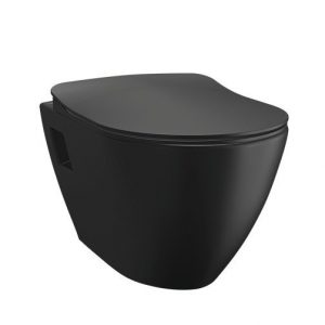 Terra Hänge-WC mit Bidet Farbe: Schwarz Matt