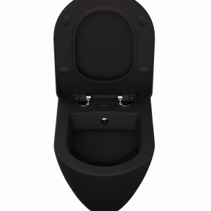 Terra Hänge-WC mit Bidet Farbe: Schwarz Matt