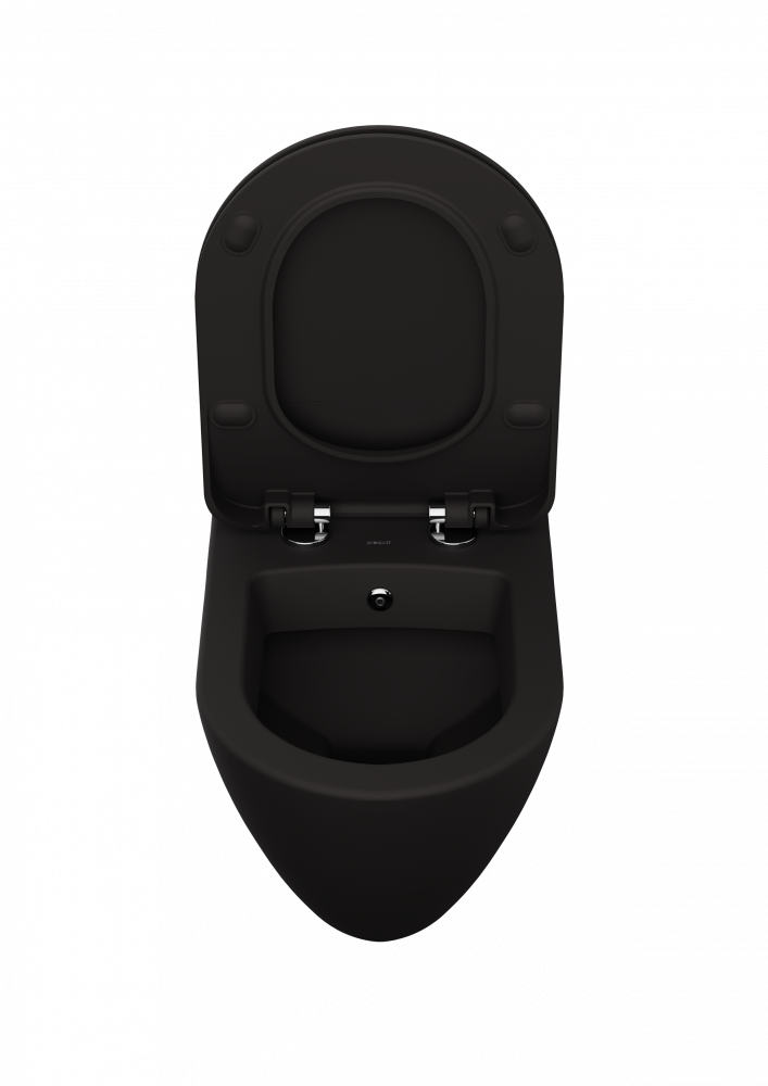 Terra Hänge-WC mit Bidet Farbe: Schwarz Matt