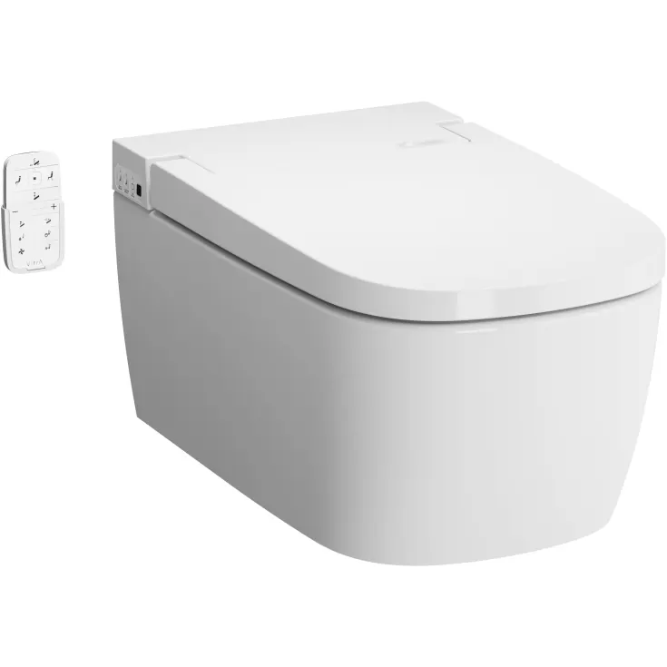 Vitra V-Care Comfort Dusch-WC, spülrandlos, antibakteriell, weiß